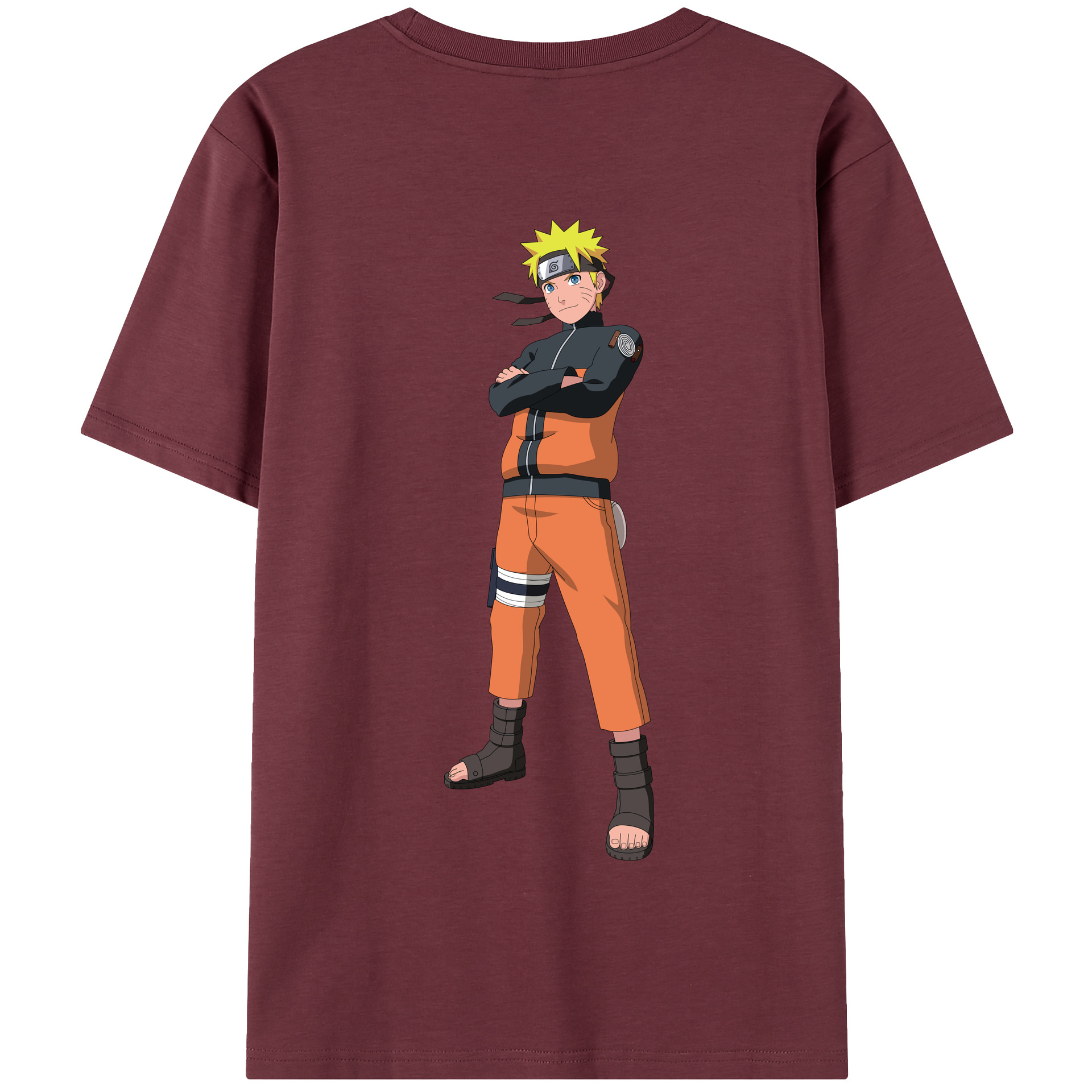 （画像用） NARUTO -ナルト- うずまき ナルト Uzumaki Naruto 綿100％半袖Tシャツ（背面プリント）